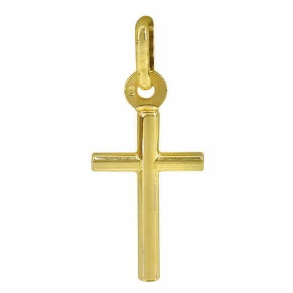 Genuine 10K Gold Cross Pendant Real Yellow Gold Stamped 10K ITALY - Picture 2 of 3